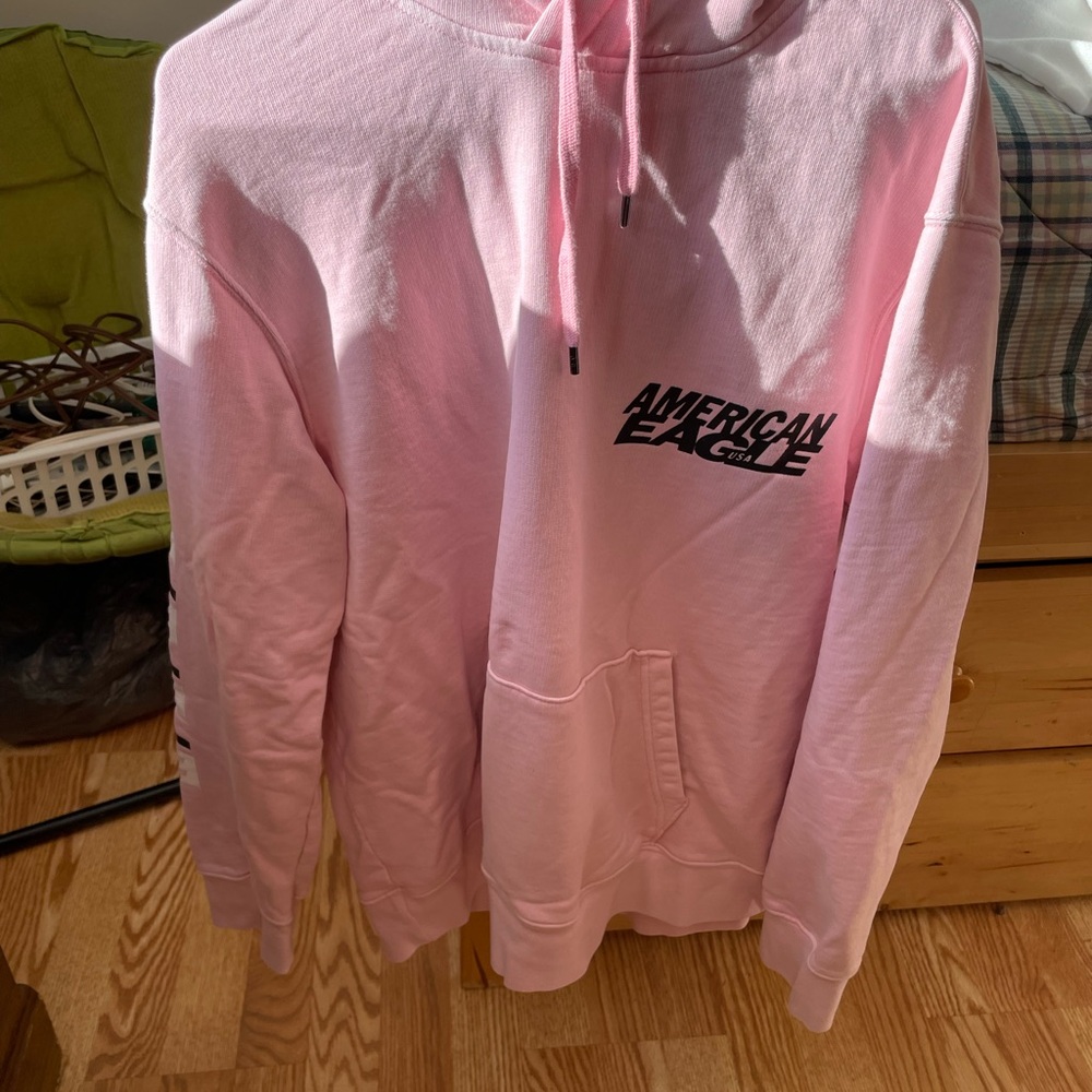 American Eagle Outfitters Pink Hoodie with Logo